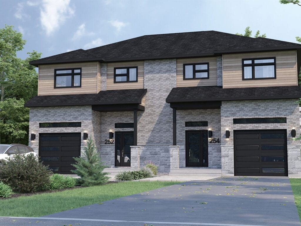 Tulipe semi-detached home with garage built by Solico