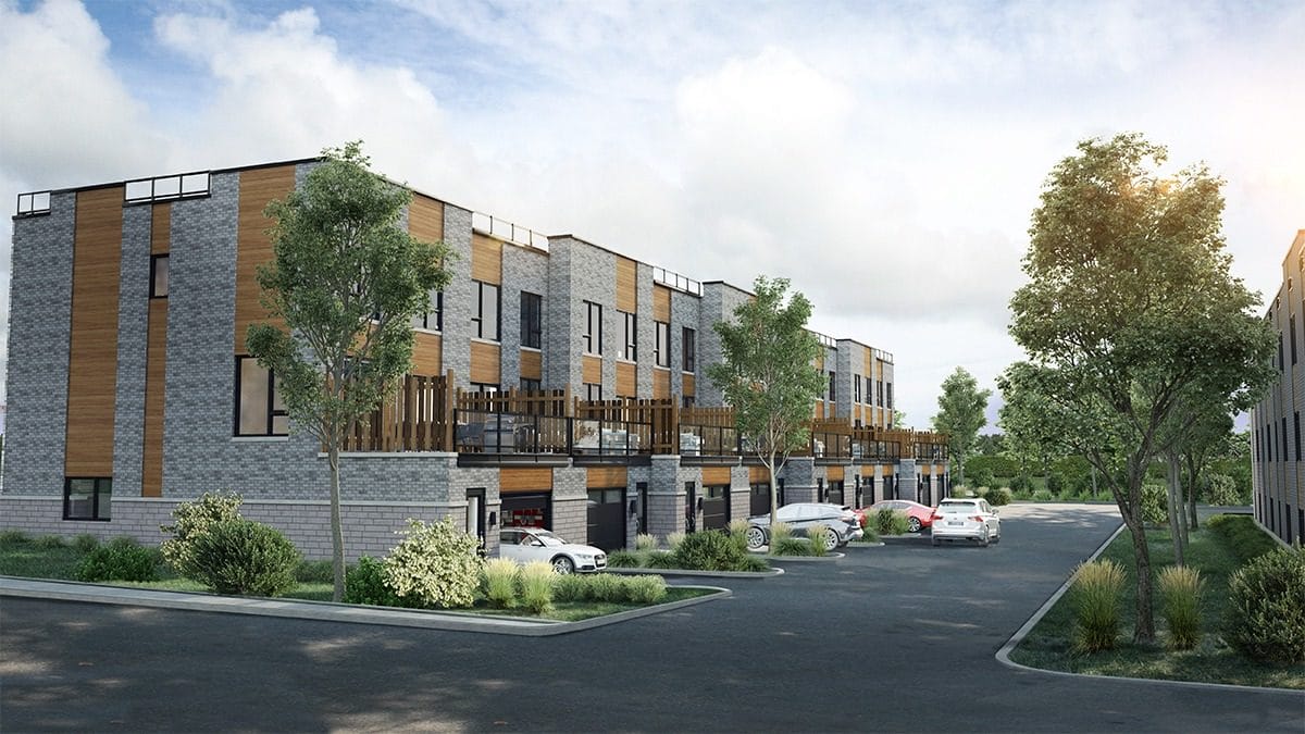 Immeubles de maisons de ville du projet domiciliaire Urbania, phase 3